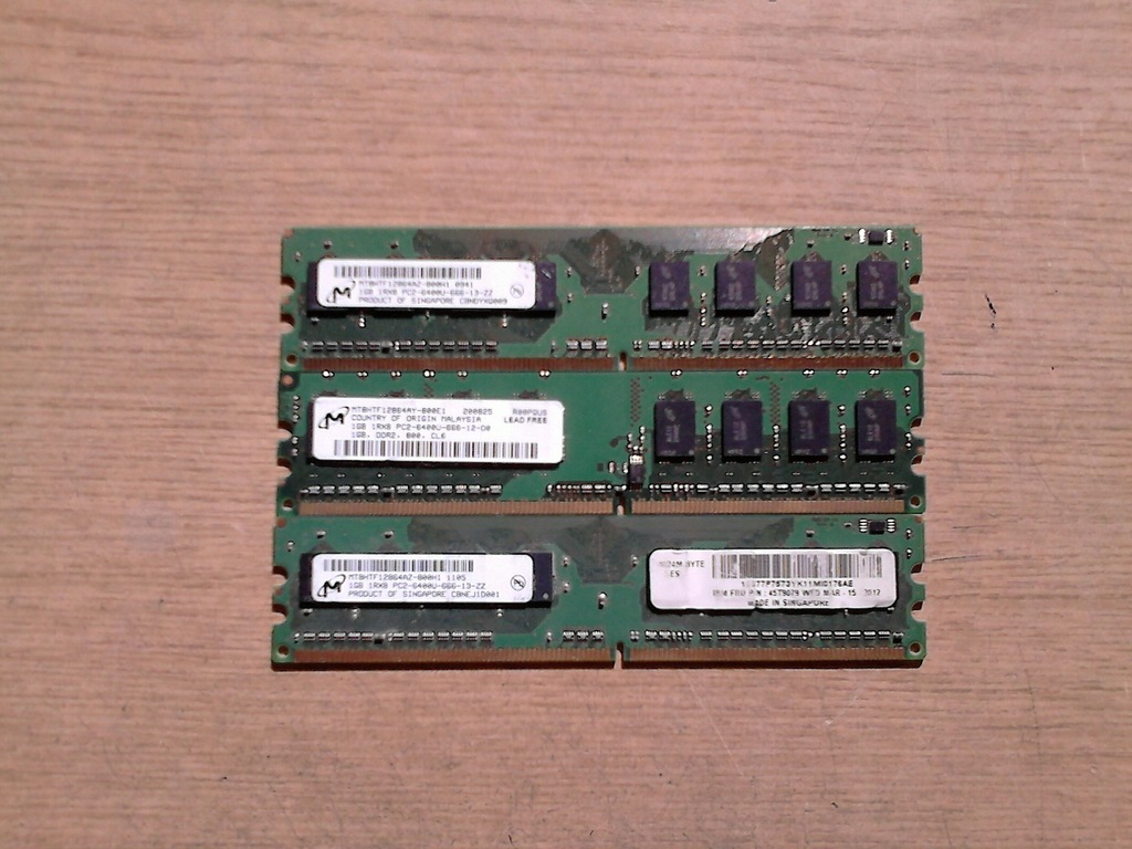 1GB PC2-6400U-666 Micron, DDR2 - 7613165077 - oficjalne archiwum Allegro