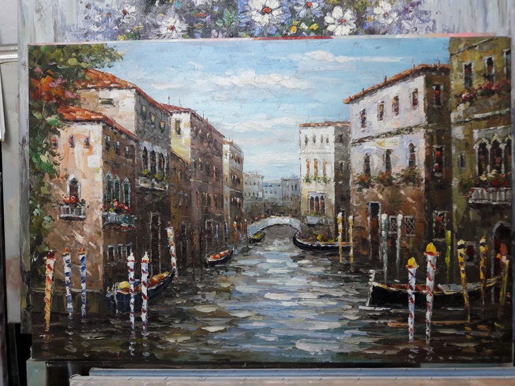 OBRAZ NA PŁÓTNIE --WENECJA 90X60 CM