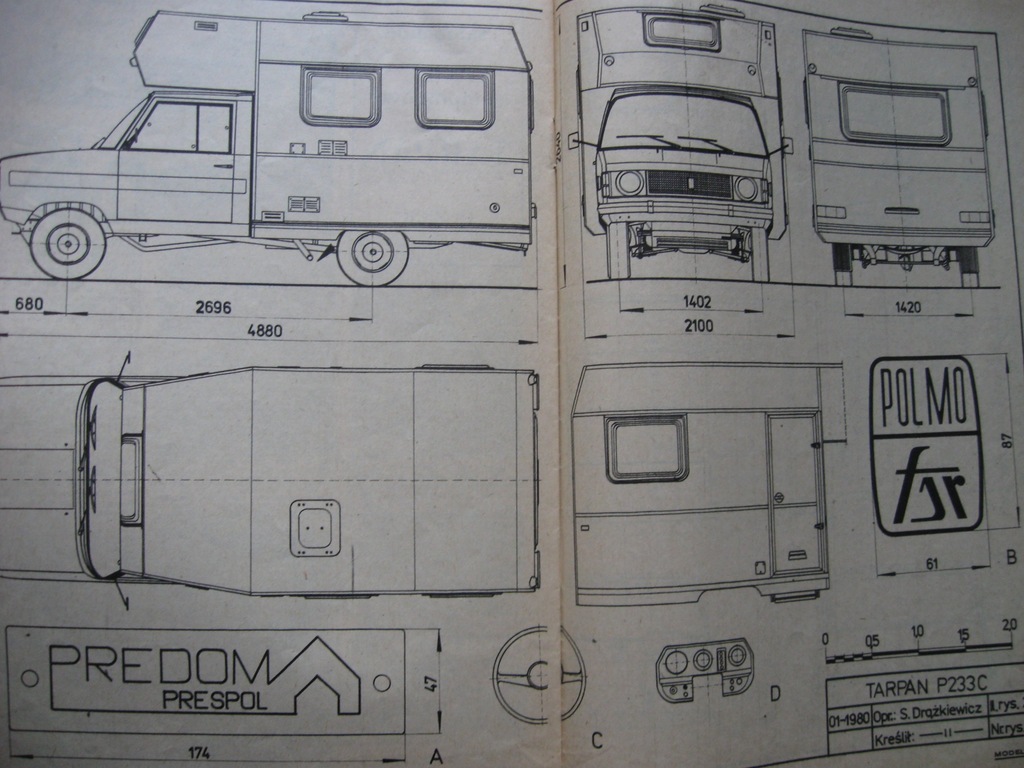 TARPAN camping P 233 C Plan rok 1981