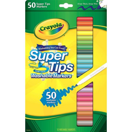 CRAYOLA SUPER TIPS PISAKI ZMYWALNE 50 SZTUK A1