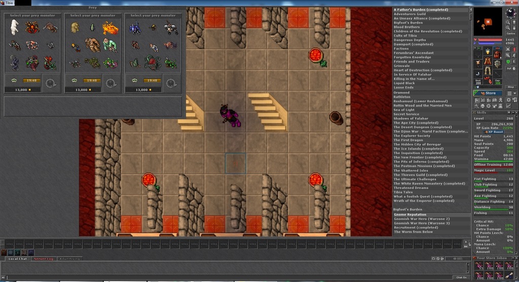 Tibia Damora 260 Elder Druid Unregistred Okazja!