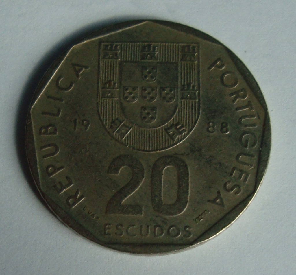 Moneta    20 escudos Portugalia 1988 rok