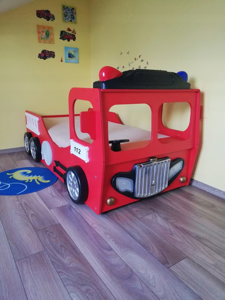 Łóżko wóz strażacki + materac