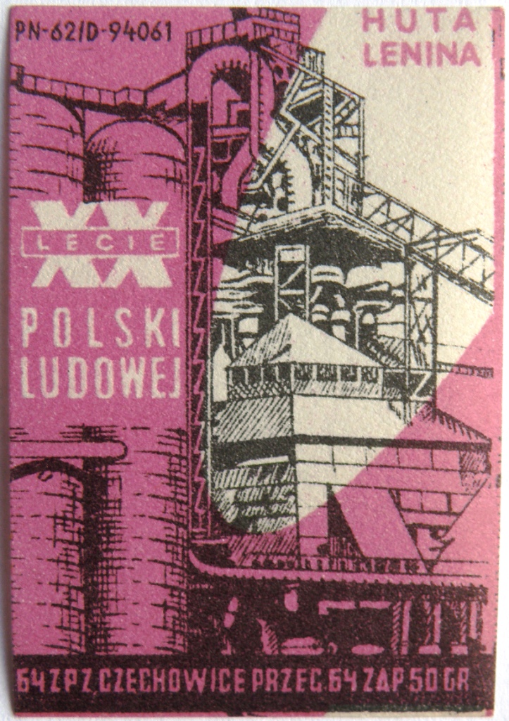 ETYKIETA - HUTA LENINA* - CZECHOWICE /0540