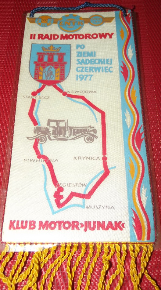 PROPORCZYK PRL KLUB MOTOR JUNAK 1977