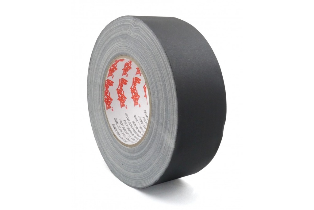 Taśma materiałowa matowa 50 mm x 50 m czarna gafa