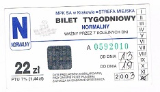 Bilet okresowy z Krakowa 4