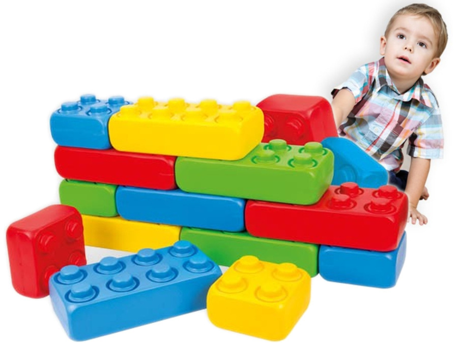 Duże Klocki Dla Rocznego Dziecka Mochtoys GIGA BRICKS klocki CEGŁY Mega duże 28el - 6889101337