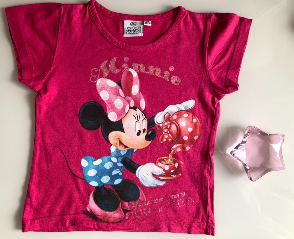 Minnie Mouse 98 cm koszulka rozowa Disney jak nowa