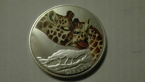 Moneta 50 Centów, Żyrafa, Giraffe