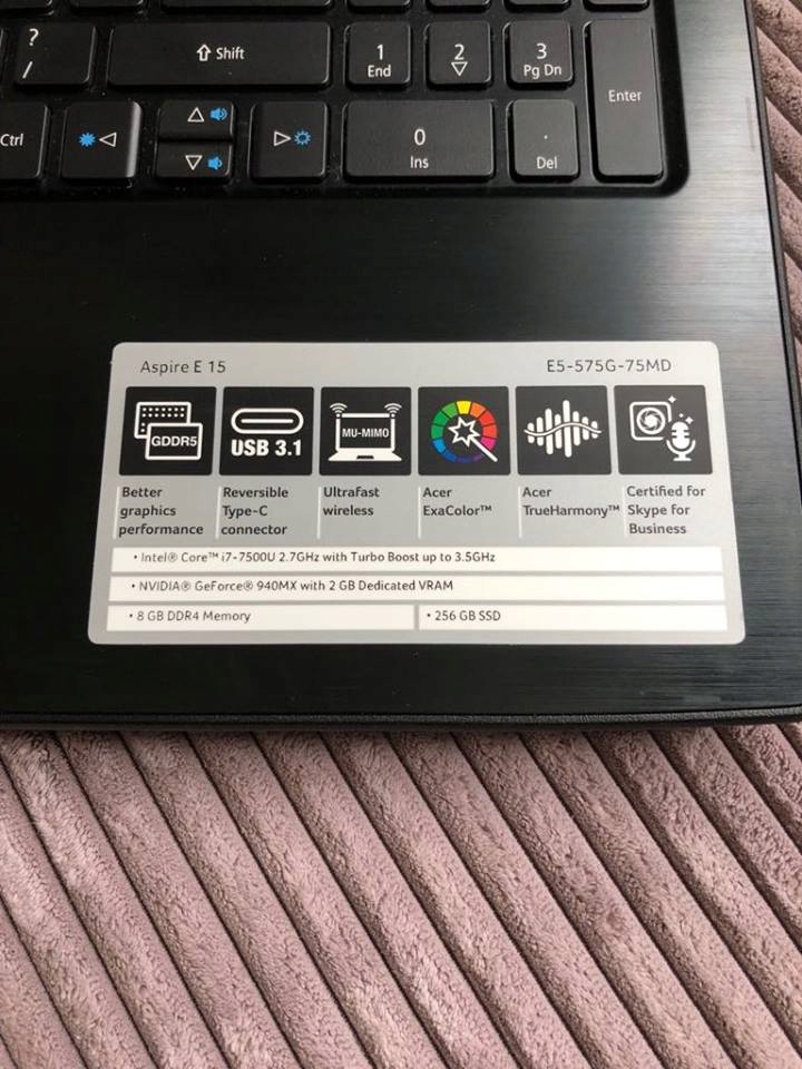 Laptop Acer Aspire E5-575G NX.GHGAA.005 Core i7-75 ...