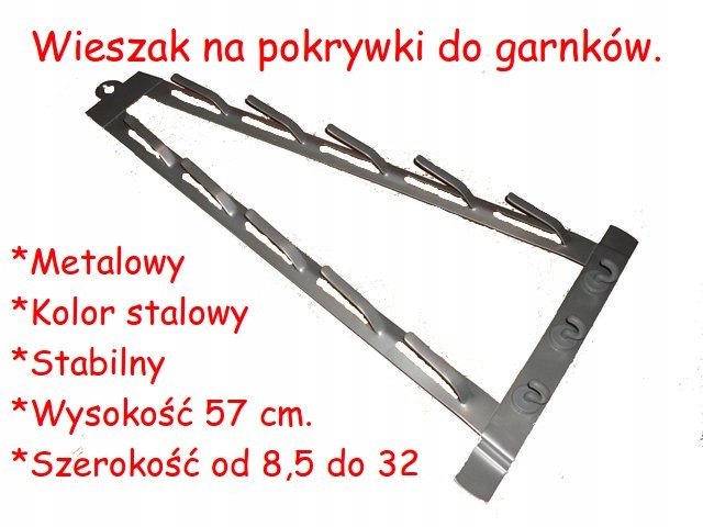 Wieszak Uchwyt Na Pokrywki Do Garnkow Metalowy 7618076967 Oficjalne Archiwum Allegro