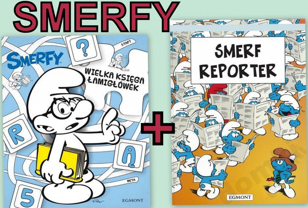 KSIĘGA ŁAMIGŁÓWEK SMERFY + Reporter komiks bajki