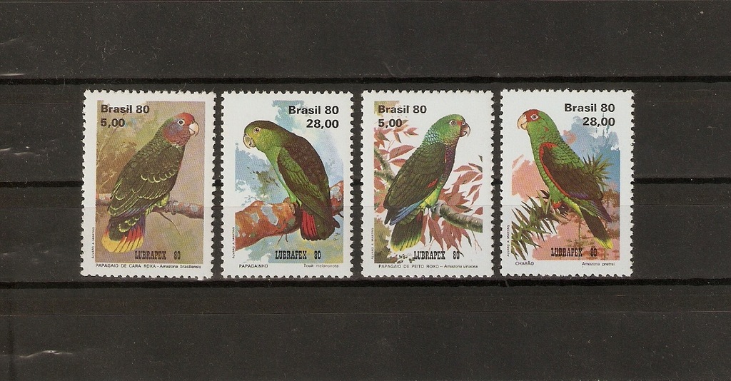 Sprzedam znaczki Brazylia 1980 ptaki stan**