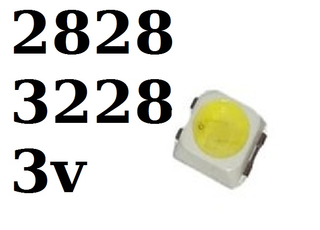 Dioda LED SMD 2828 3228 3v BIAŁA ZIMNA / 2 SZTUKI