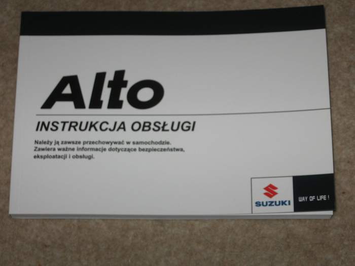 Suzuki Alto polska instrukcja obsługi 20092014
