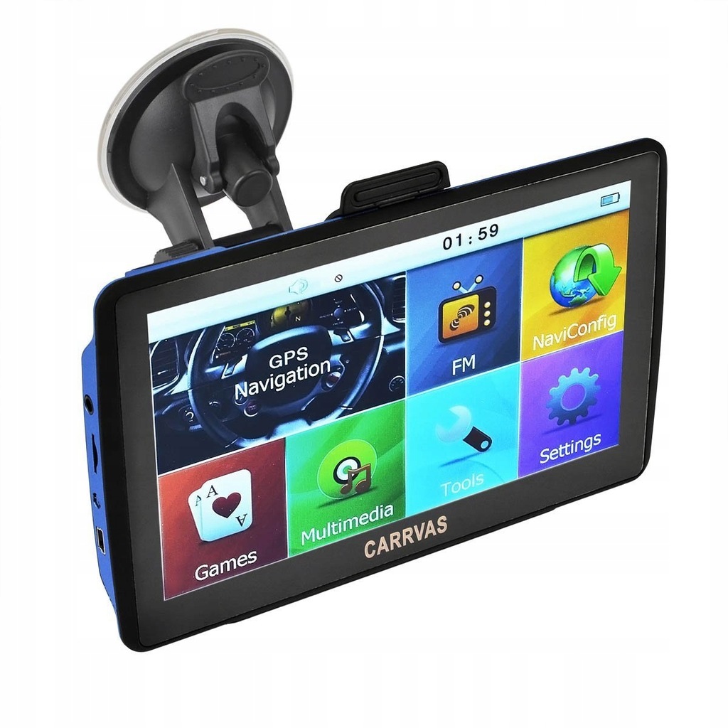 Carrvas 7" GPS 8GB Pod Igo AutoMapa Doży Mapy