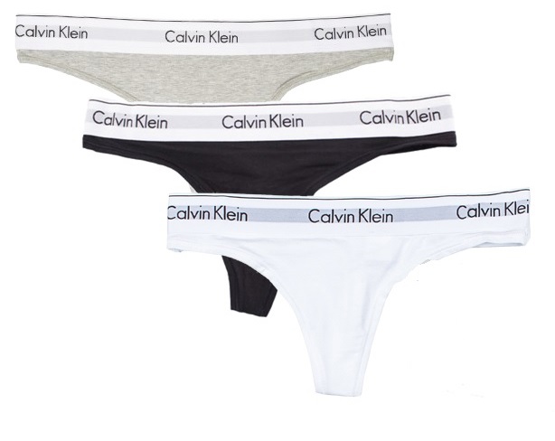 ! CALVIN KLEIN bielizna damska STRINGI 3 sztuki  M