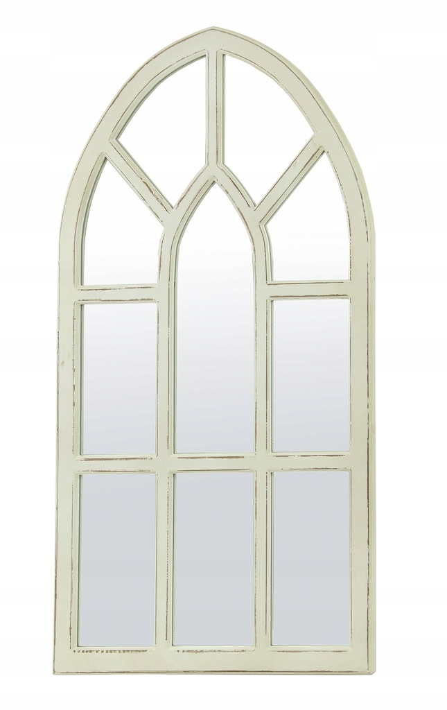 LUSTRO białe 'OKNO ŁUKOWE' RETRO 110x61cm (096581)