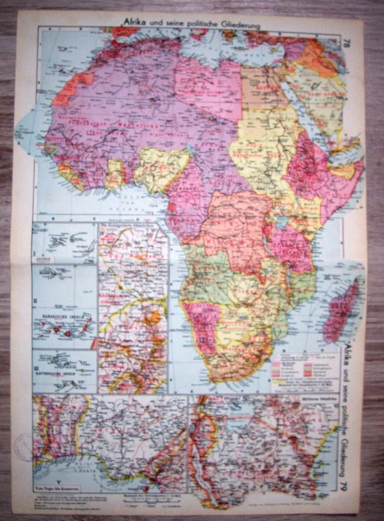 Afryka Mapa Polityczna Mapa 1937 7303359424 Oficjalne Archiwum Allegro 8680