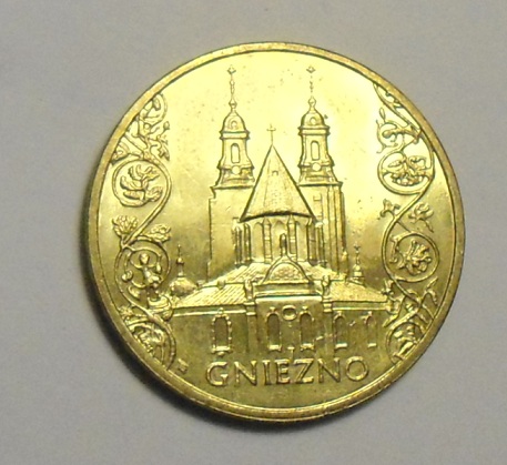 2 złote Gniezno stare miasto polskie moneta 2005 r