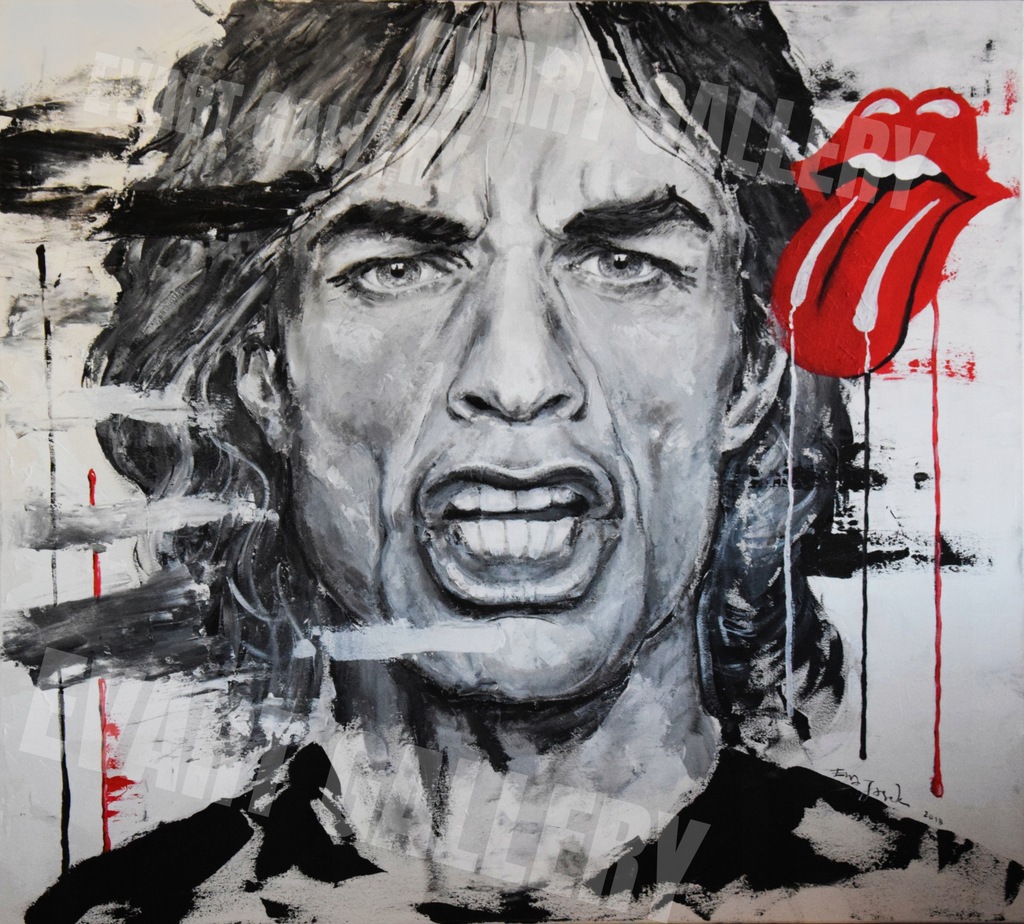 The Rolling Stones Mick Jagger obraz malowany