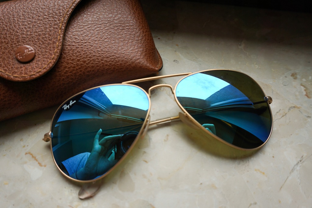 Okulary Ray Ban Aviator ORYGINALNE niebieskie 3025