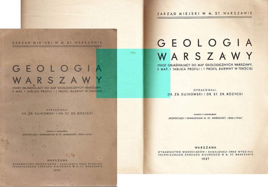 Geologia Warszawy 1937 Sujkowski Różycki