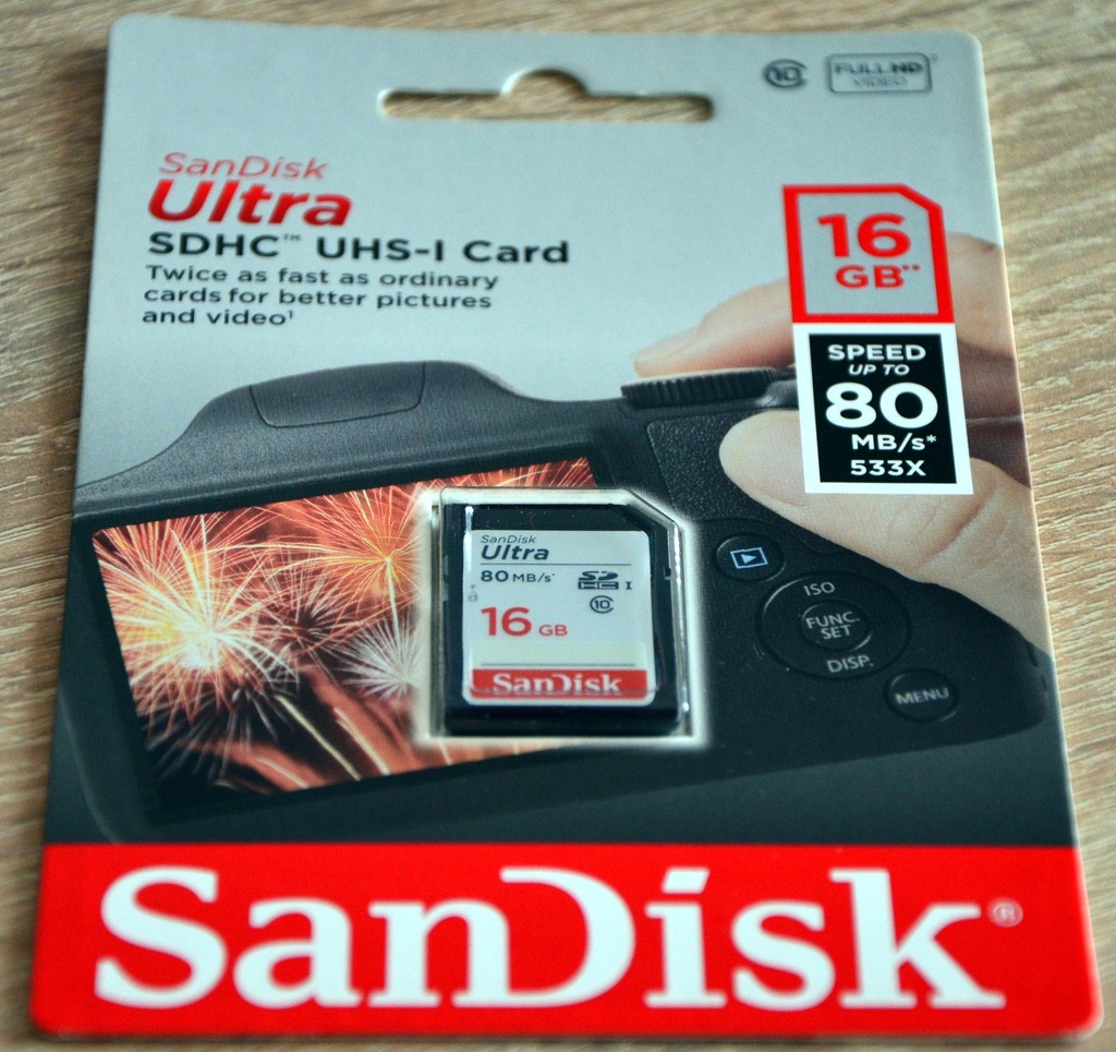 Sandisk SDHC Ultra 16GB Class 10 - NOWA w Blistrze