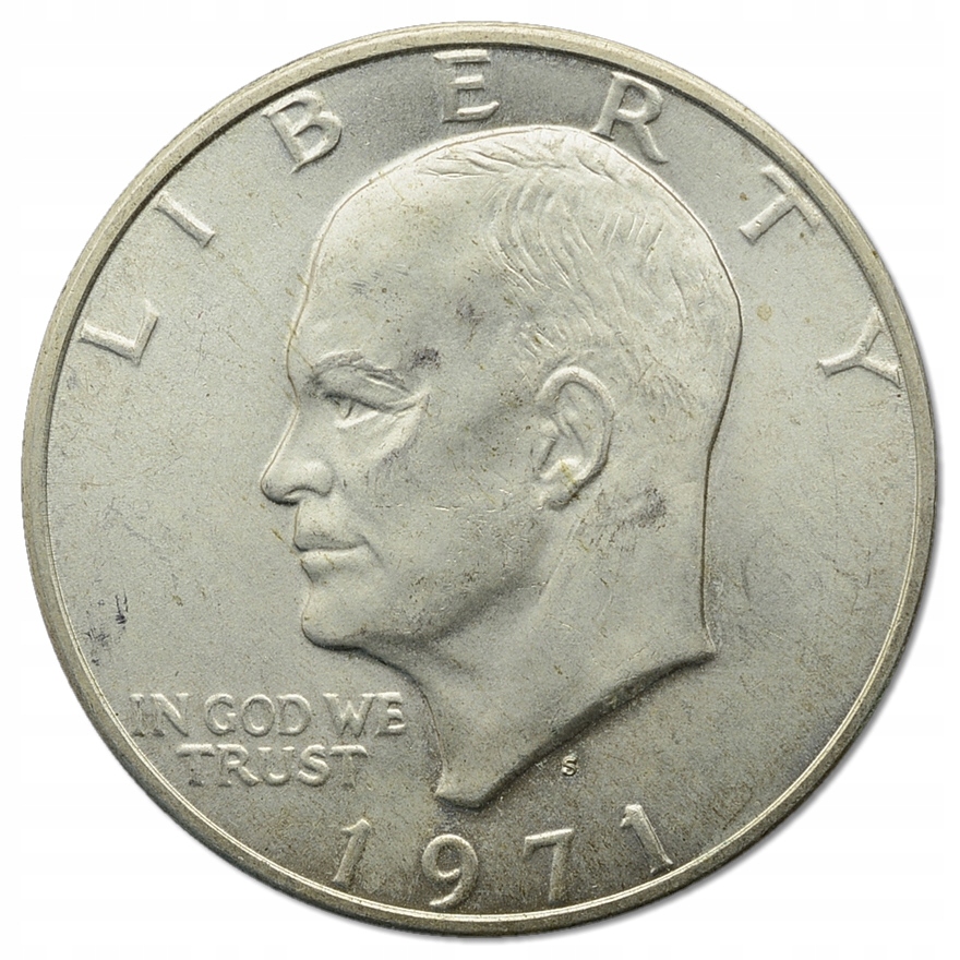 31.USA, 1 DOLAR 1971 S EISENHOWER srebro