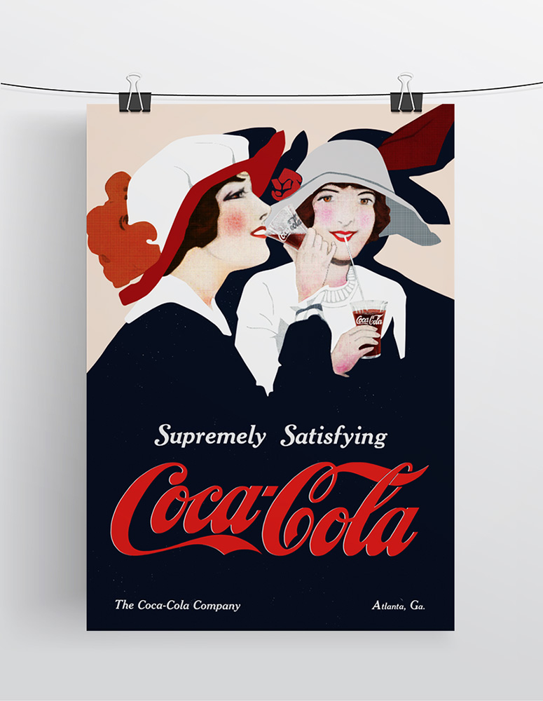 COCA-COLA A3 PLAKAT STARE REKLAMY WYPRZEDAŻ OUTLET