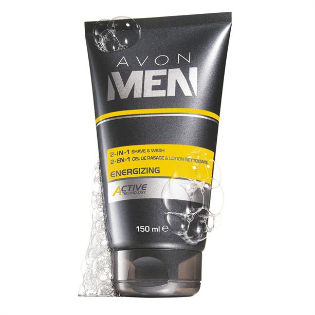 Avon MEN ENERGIZING  Żel do golenia 2 w 1 / 150 ml