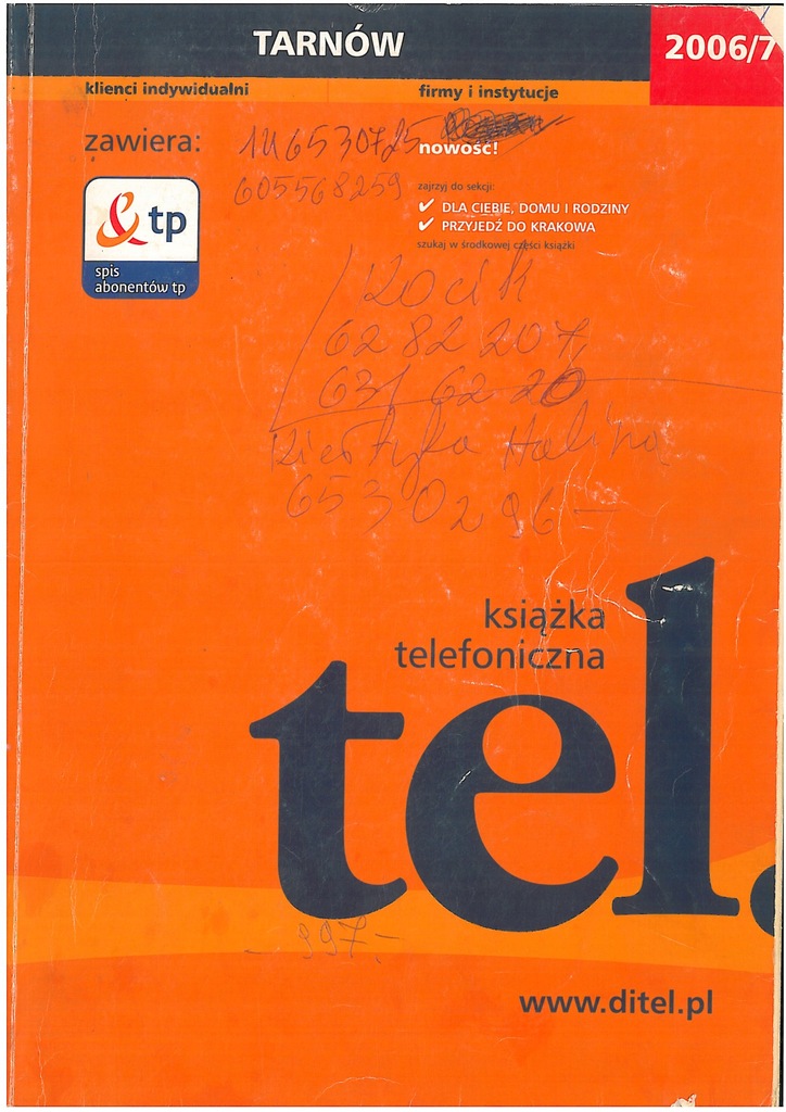 Ksiazka Telefoniczna Tarnow 2006 7 7700284153 Oficjalne Archiwum Allegro