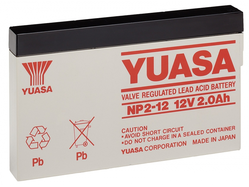 Akumulator żelowy AGM YUASA (NP2-12) 12V 2Ah