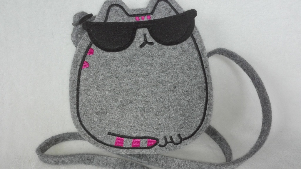 TOREBKA FILCOWA TORBA KOT PUSHEEN MAŁA FILC  RÓŻ