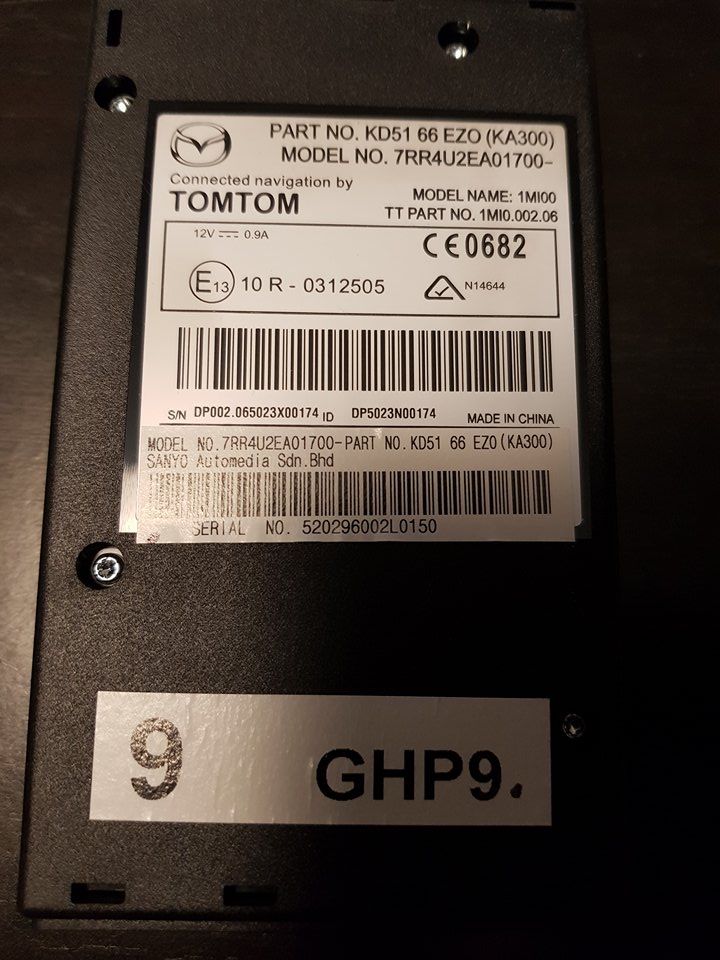 Mazda 6 GJ 1316r czytnik kart + karta TOMTOM NAVI