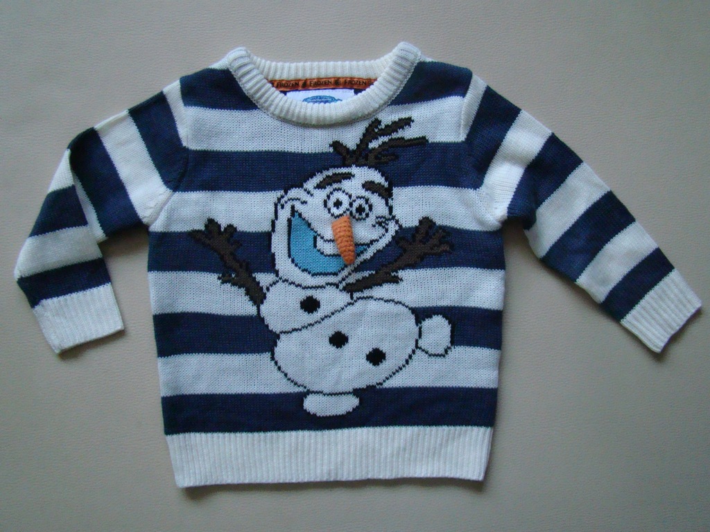 DISNEY- sweter z Olafem Kriana Lodu - r.92