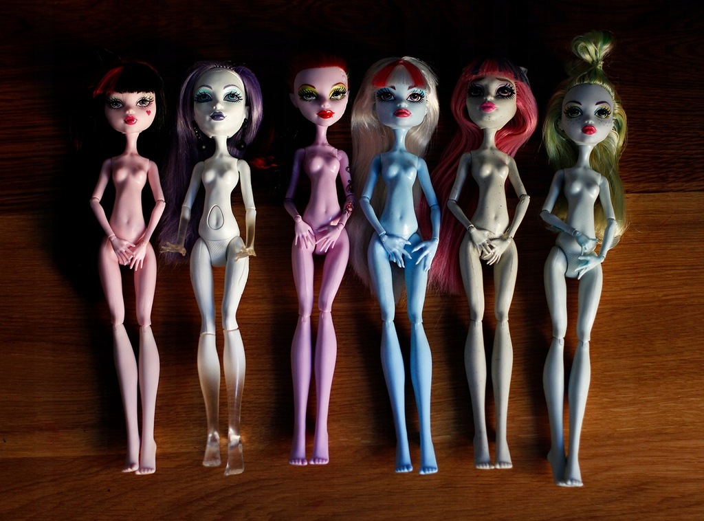 Monster High ZESTAW lalek na OOAK nagie nude