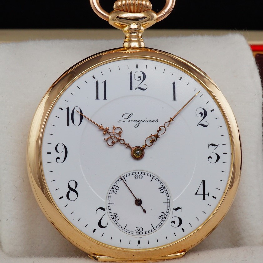 LONGINES złoty zegarek 14K kieszonkowy 101 lat