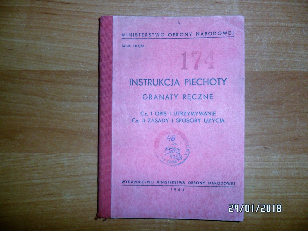 RG 42,F 1,GPR wz 43,GPR 6 oryginalna instrukcja 