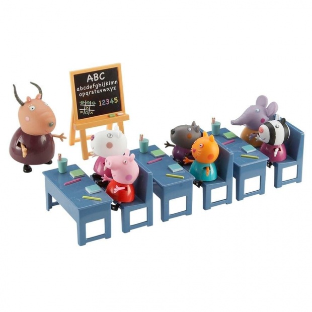ŚWINKA PEPPA PIG ZESTAW SZKOŁA KLASA 7 FIGUREK