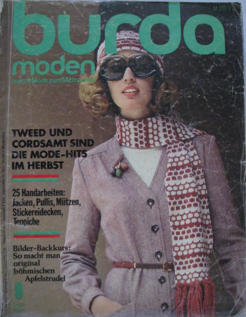 BURDA MODEN 9/1974 wykroje moda