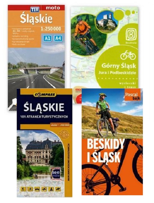 rowerowa mapa slaska Śląsk Mapa samochodowa Jura Beskidy Trasy Rowerowe   6178582114 