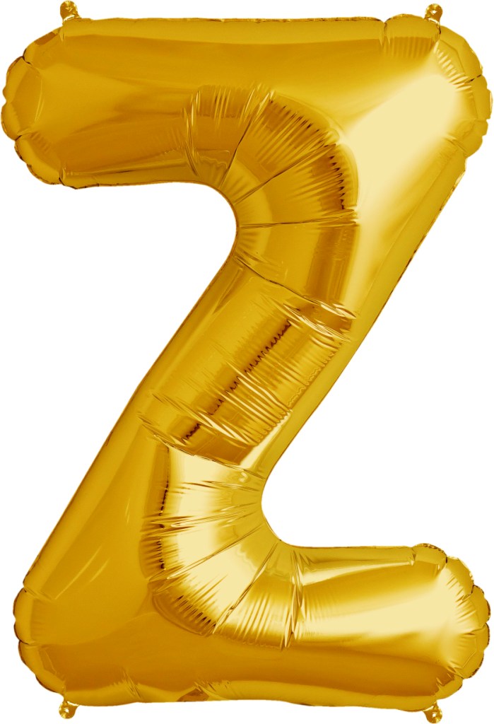 Balon foliowy złoty litera Z cale 86cm