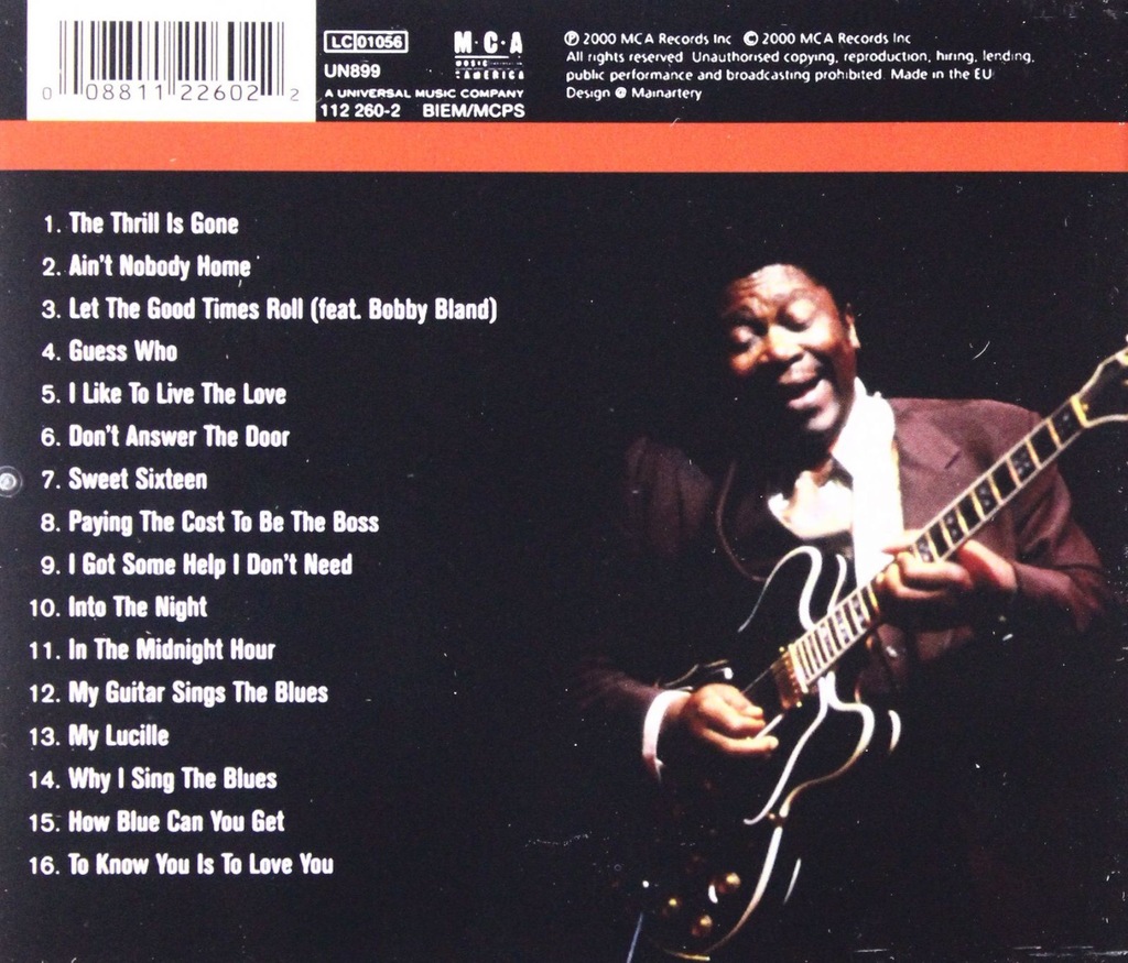 B.B. KING: UNIVERSAL MASTERS COLLECTION [CD] - 7606774011 - Oficjalne ...