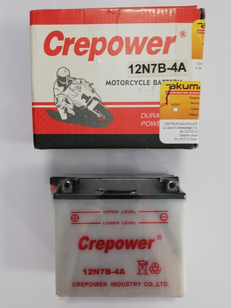 Akumulator Crepower 12V YB7-A 12N7B-A4 Wyprzedaż