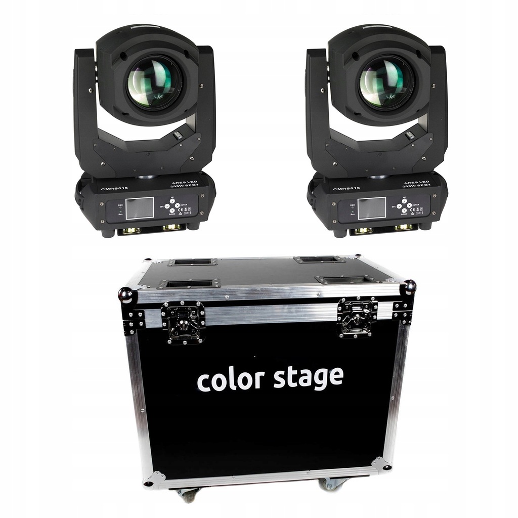 ZESTAW 2x COLORSTAGE ARES 200W LED BEAM SPOT CASE