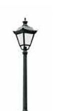 LAMPA LAMPY PARKOWE WYS.2,5M KLOSZ STYLOWYMROŻONY