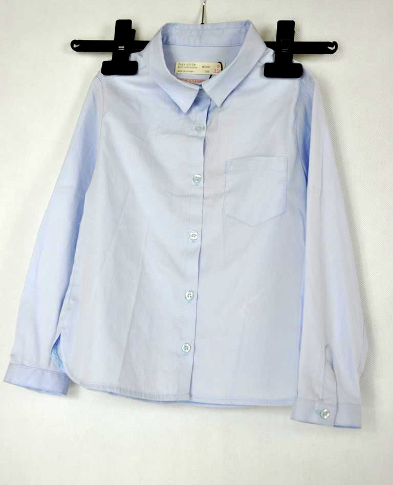 Błękitna klasyczna koszula ZARA GIRLS 110 cm