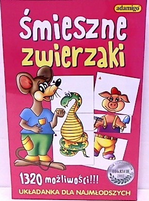 ŚMIESZNE ZWIERZAKI UKŁADANKA DLA NAJMŁODSZYCH